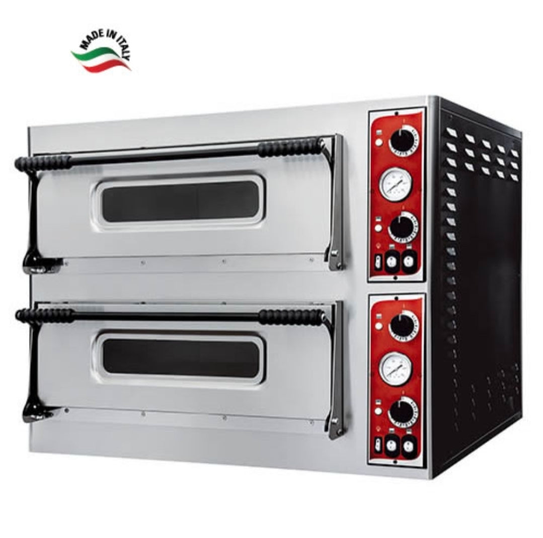 Forno Elettrico per Pizzeria Bicamera Standard - Platea Refrattaria 4+4 Pizze