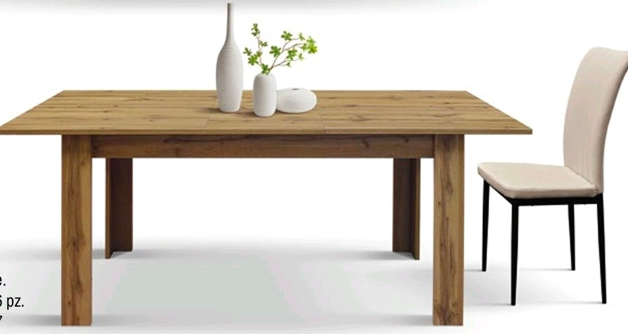Articolo 2198 - Tavolo allungabile nobilitato finitura rovere