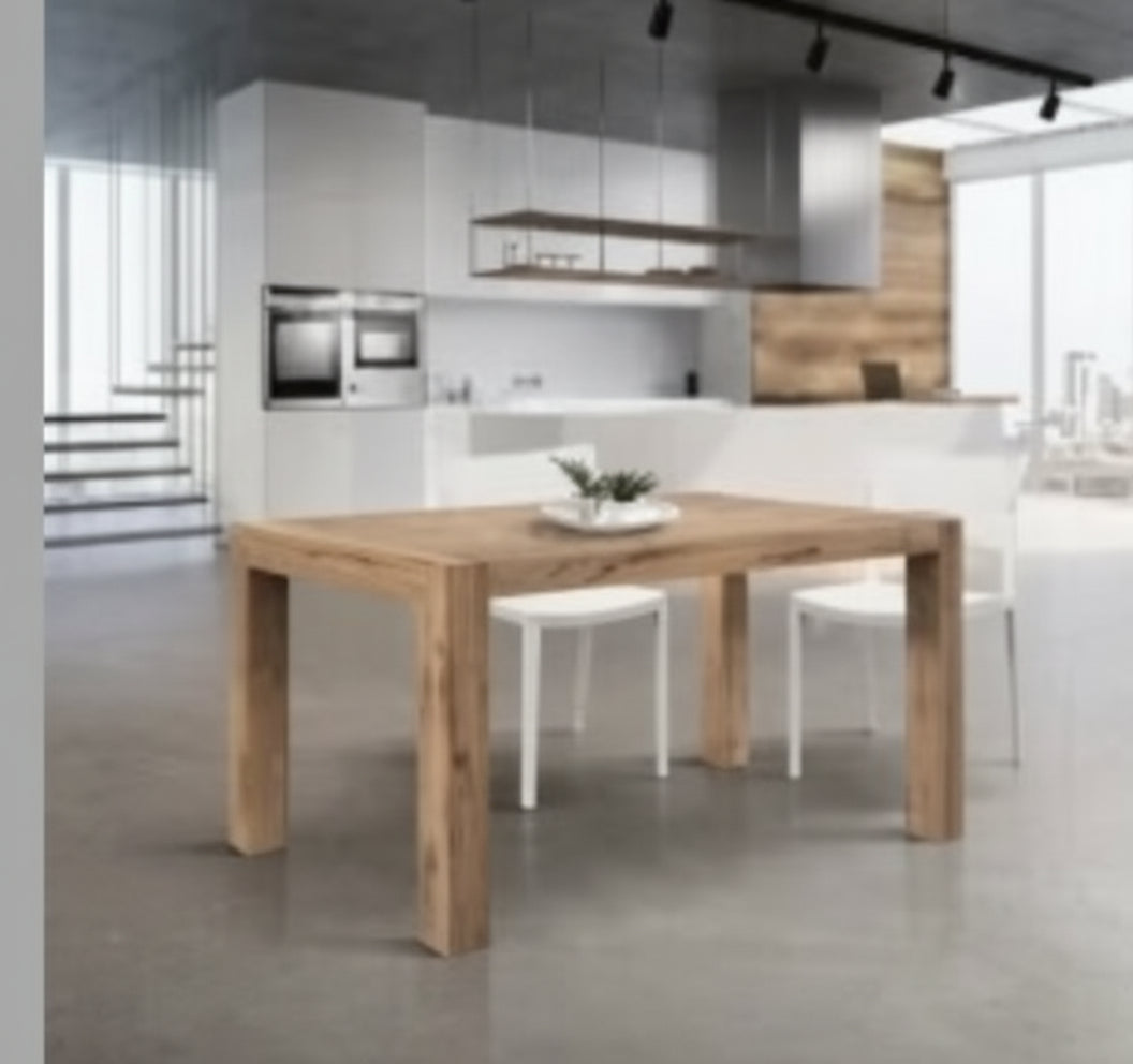 Tavolo Moderno Allungabile in Rovere Rustico 140-220×90 cm - Made in Italy