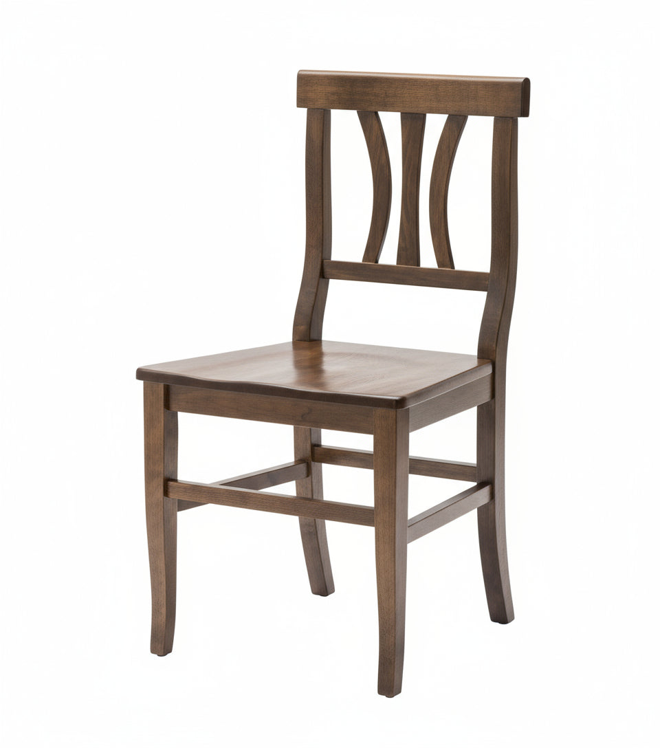 Sedia con fondino legno tinta Noce