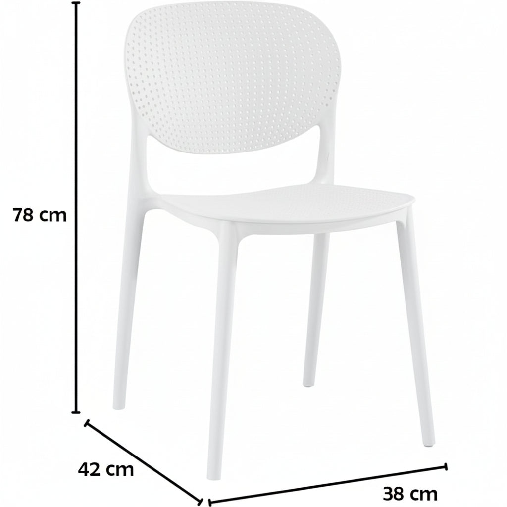 Set 4 Sedie Impilabili Star - Polipropilene
