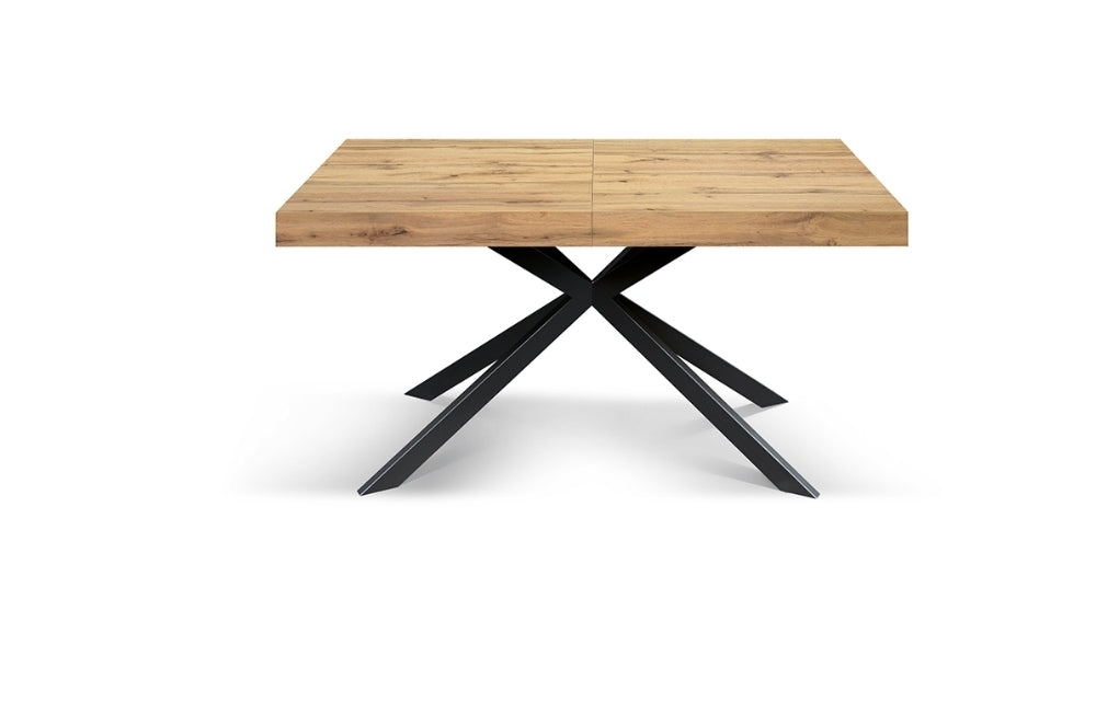 Tavolo allungabile George da 160 a 240 con gambe incrociate nere Ferrara