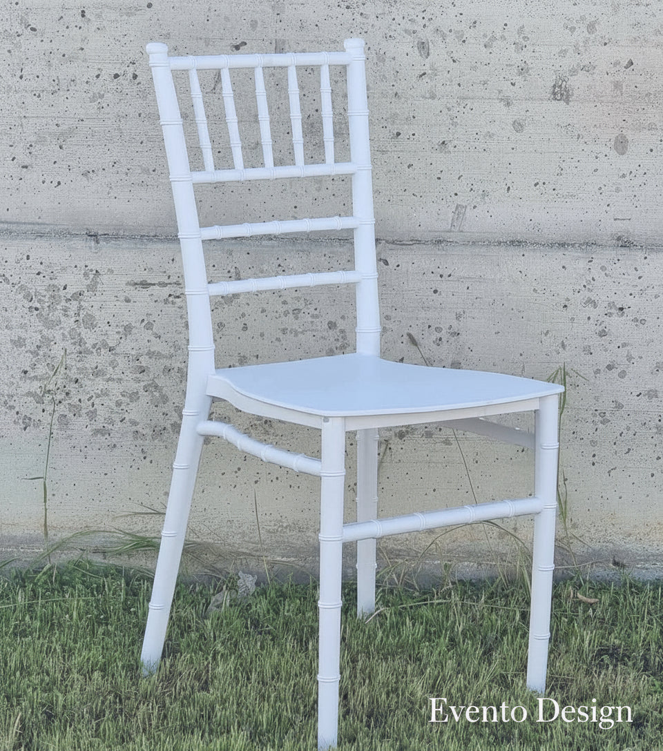 Sedia Chiavarina Bianca Polipropilene - Eleganza per Eventi