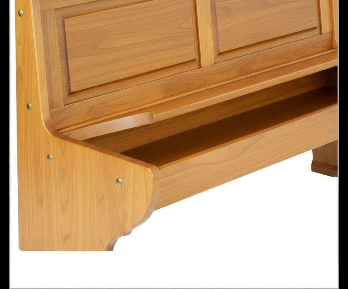 Panca per pub per casa con cassonetto tinta miele