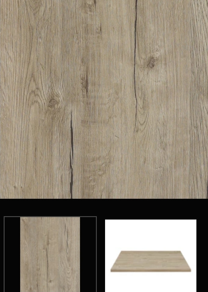 Piano Tavolo Nobilitato rovere Antico 70x70 cm - Spessore 25mm per Pizzeria