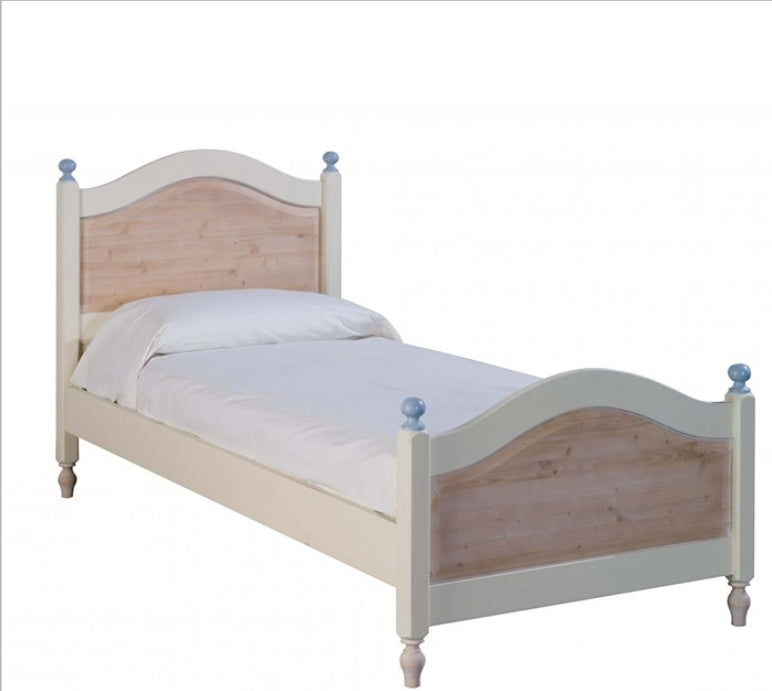 Letto Singolo con Testata e Pediera - Stile Country Arte Povera