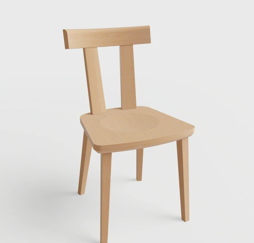 Sedia in legno massello in stile tirolese moderno