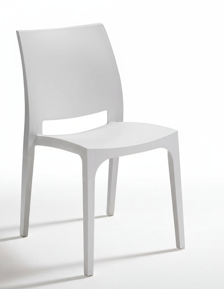Set 4 Sedie  Impilabili Bianche - Polipropilene
