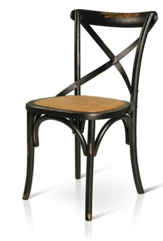 Sedia thonet nero consumato