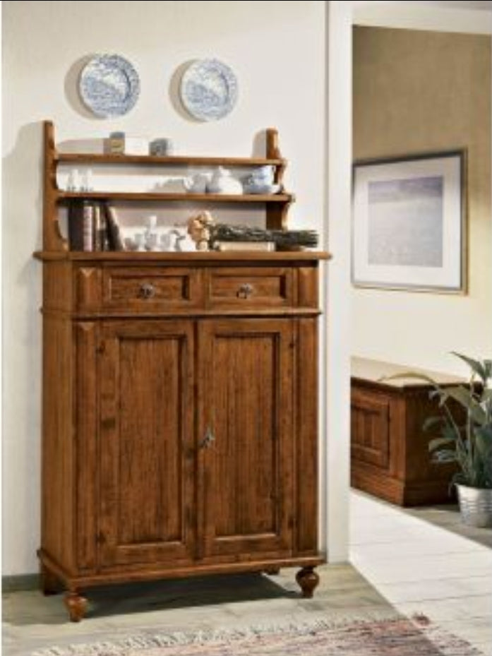 Credenza a 2 Porte e 2 Cassetti con Piattaia
