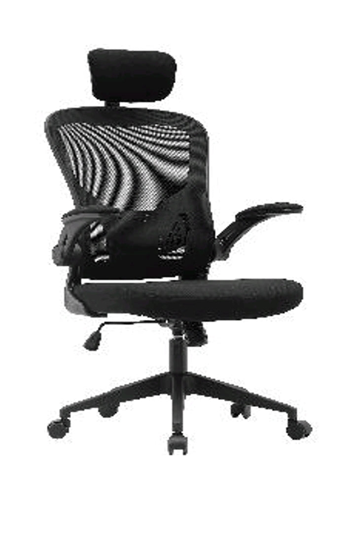 Poltrona Ufficio Girevole Direzionale con Schienale Traspirante a Rete e Supporto Lombare Regolabile