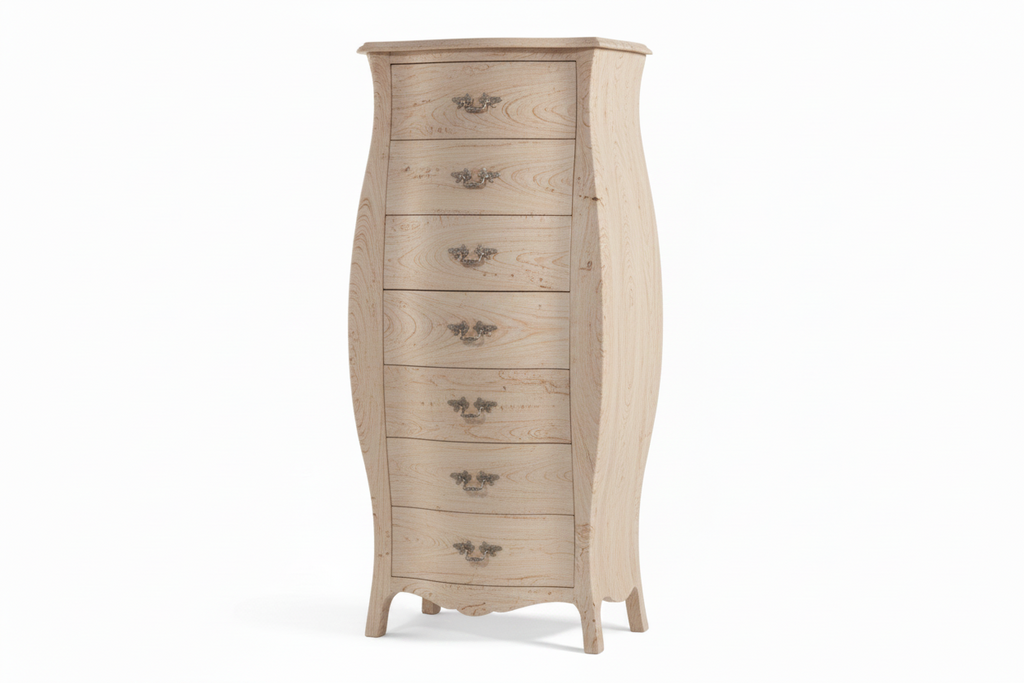 Settimino 7 cassetti finitura legno grezzo