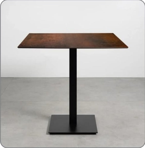 Tavolo da interno da esterno per ristorante 80x80 corten