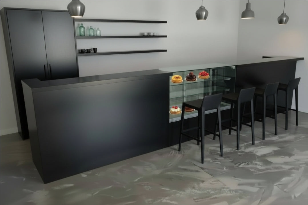 Bancone bar bologna con retrobanco e office cameriere