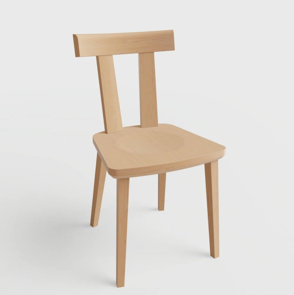Sedia in legno massello in stile tirolese moderno