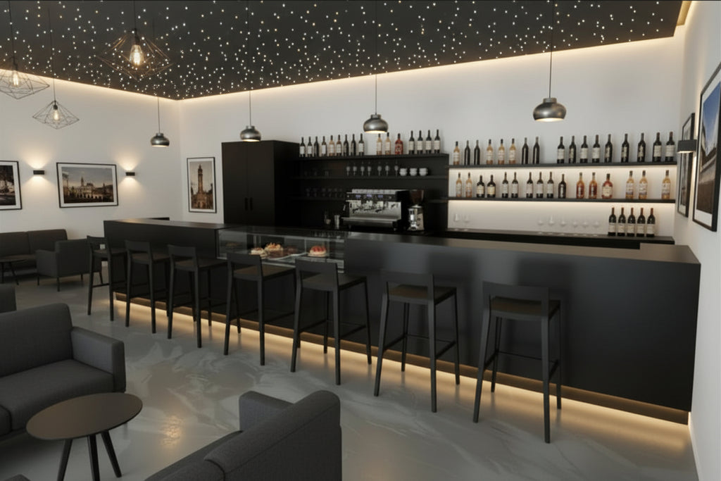 Bancone bar bologna con retrobanco e office cameriere