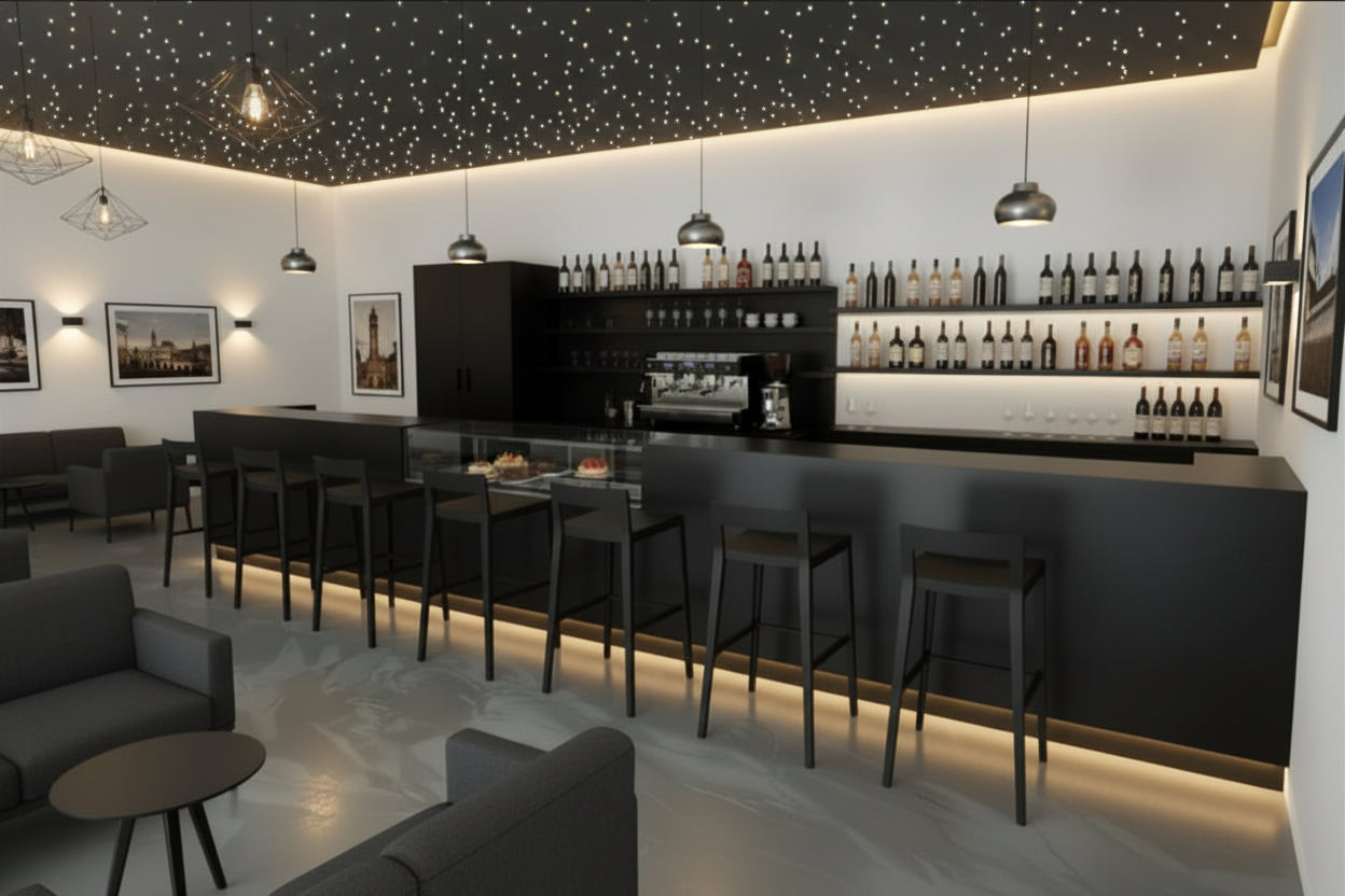 Bancone bar bologna con retrobanco e office cameriere