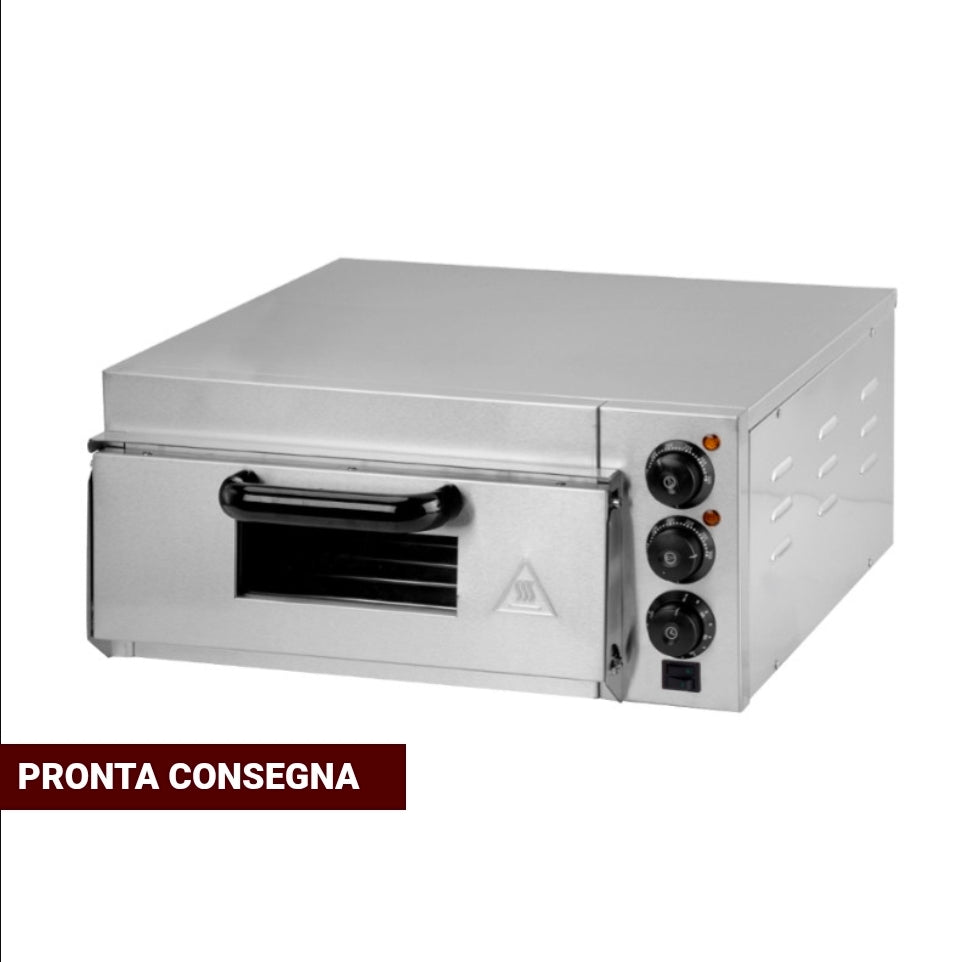 Fornetto Elettrico Pizzeria EP1 - Capacità N° 1 Pizza Cm Ø 30
Camera Singola Dimensione Cm 42,5 x 33 x 12 h