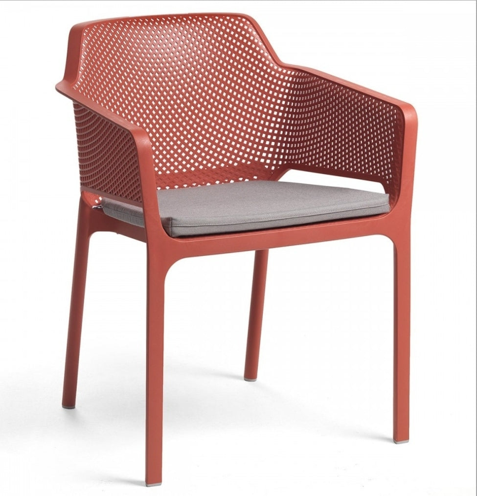 Sedia con Braccioli in Resina per Esterno con Cuscino | Contract Outdoor