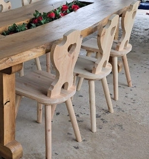 Sedia Tirolese Pino Grezzo - Arredo Chalet Ristorante Montagna Contract