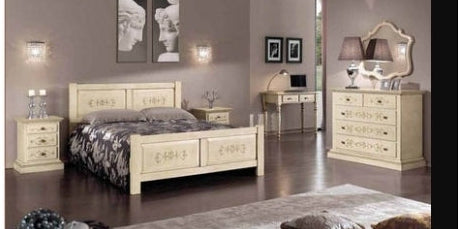 Camera da letto matrimoniale classica avorio