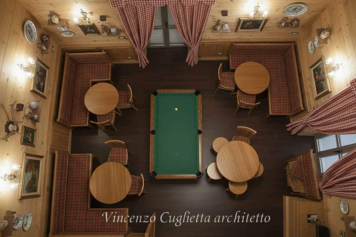 Angolo panca 153x153 per arredo pub, paninoteca