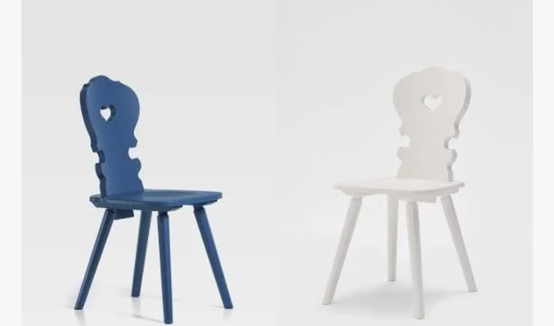 Sedia Tirolese Vienna - Stile Chalet Montagna in Abete Laccato Piacenza, gorizia,  treviso