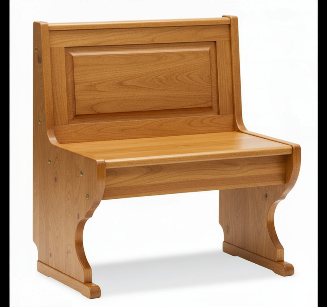 Panca per pub per casa con cassonetto tinta miele