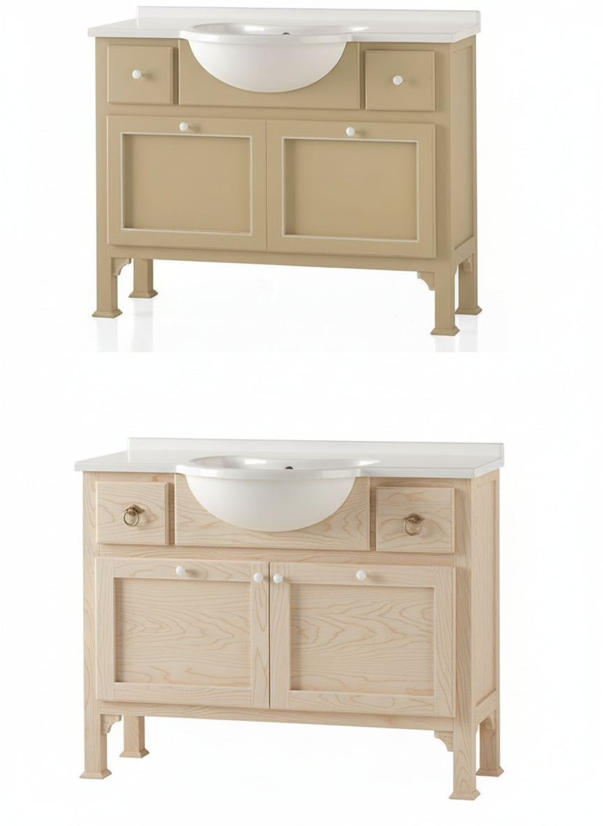 Mobile Bagno Art. 424/A - 1 Cassettone e 2 Cassetti finitura grezzo senza lavabo