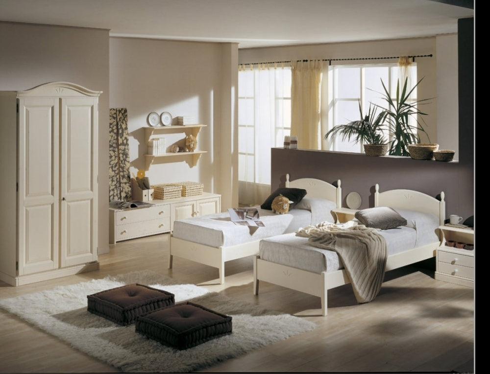 Letto Singolo in Legno di Pino Stile Montagna - Novara