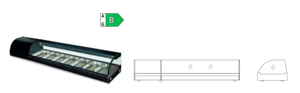 Espositore per sushi 1800mm