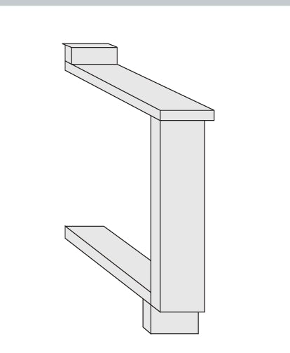 Fascia di tamponamento base L.3/15 P.60 H.86cm arredo cucina  componibile