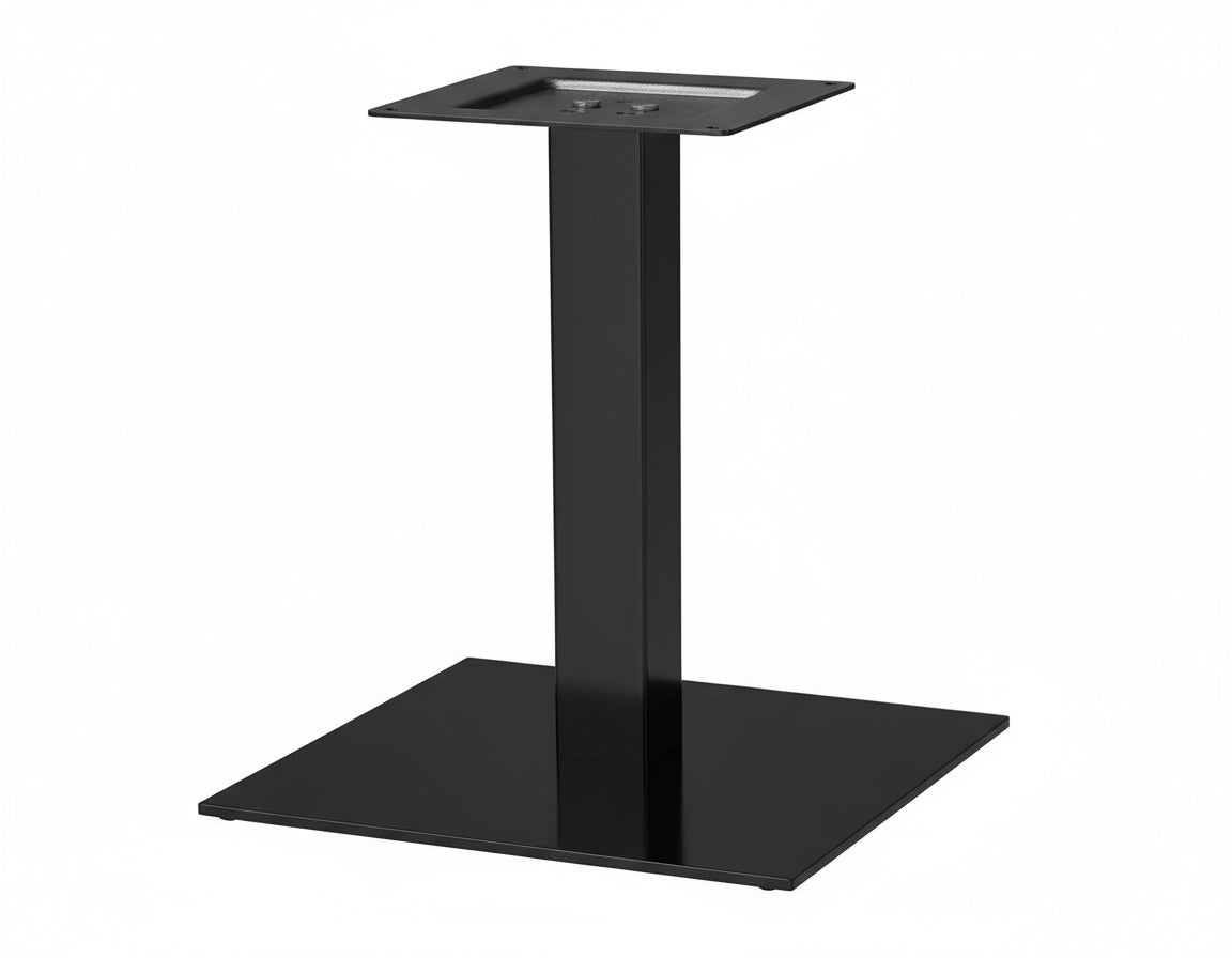 Basamento tavolo alto in resina con rivestimento silver