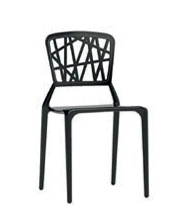 Sedia Nera Polipropilene Rinforzata Fibra di Vetro