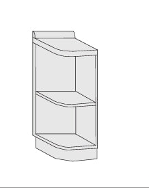 Base terminale (dx - sx) L.30 P.60 H.86cm per cucina componibile