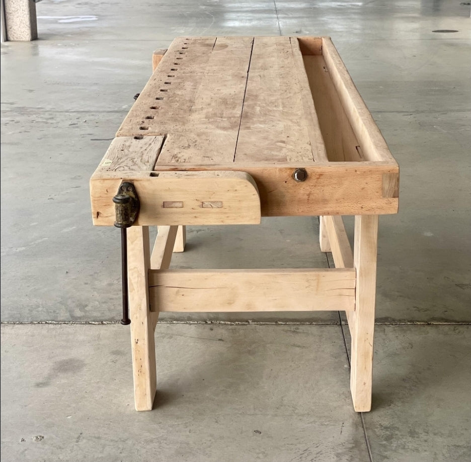 Bancone falegname restaurati con 2 Morse