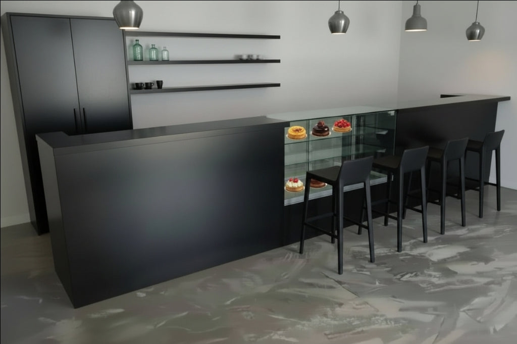 Bancone bar bologna con retrobanco e office cameriere