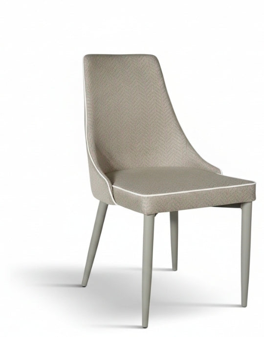 Sedia Moderna Di Design In Tessuto Grigia Idrorepellente Per Arredo Interno Casa Cucina Sala Da Pranzo Studio Ristorante