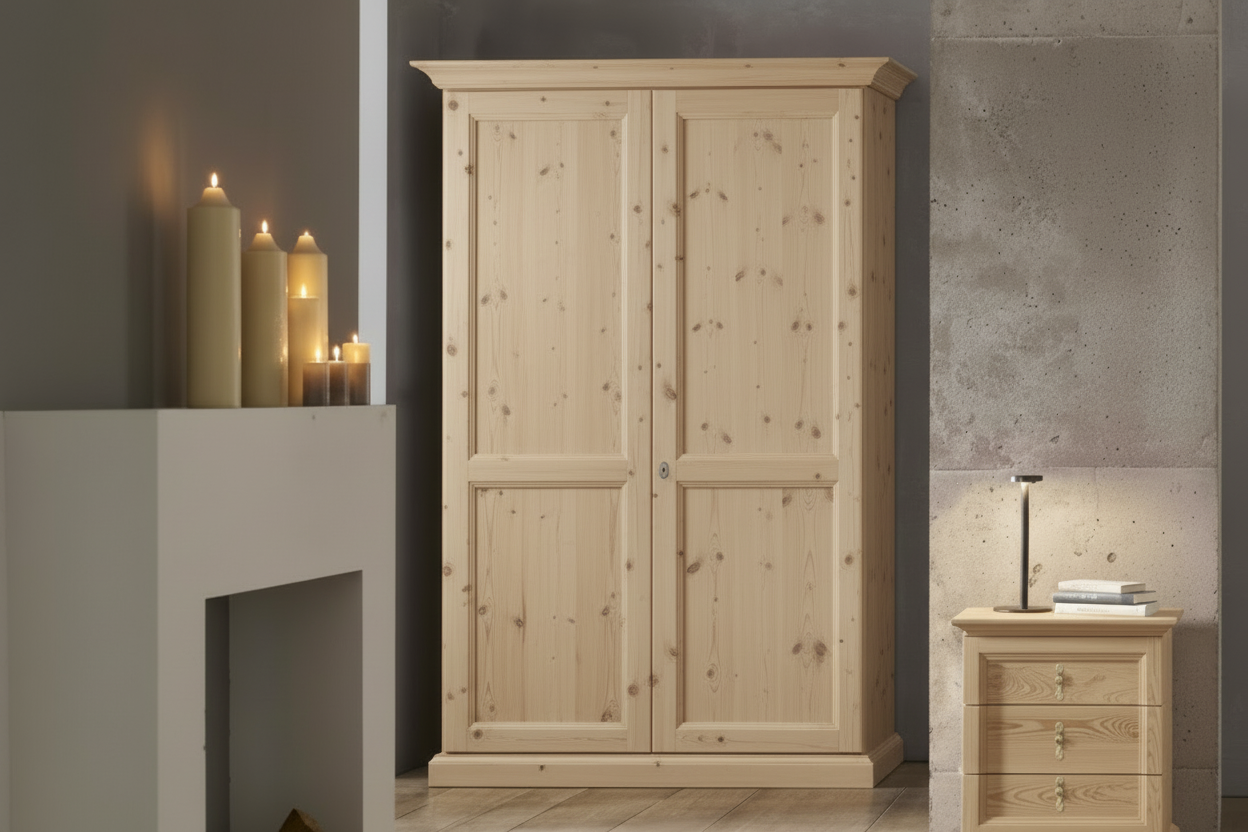 Armadio in abete finitura grezzo