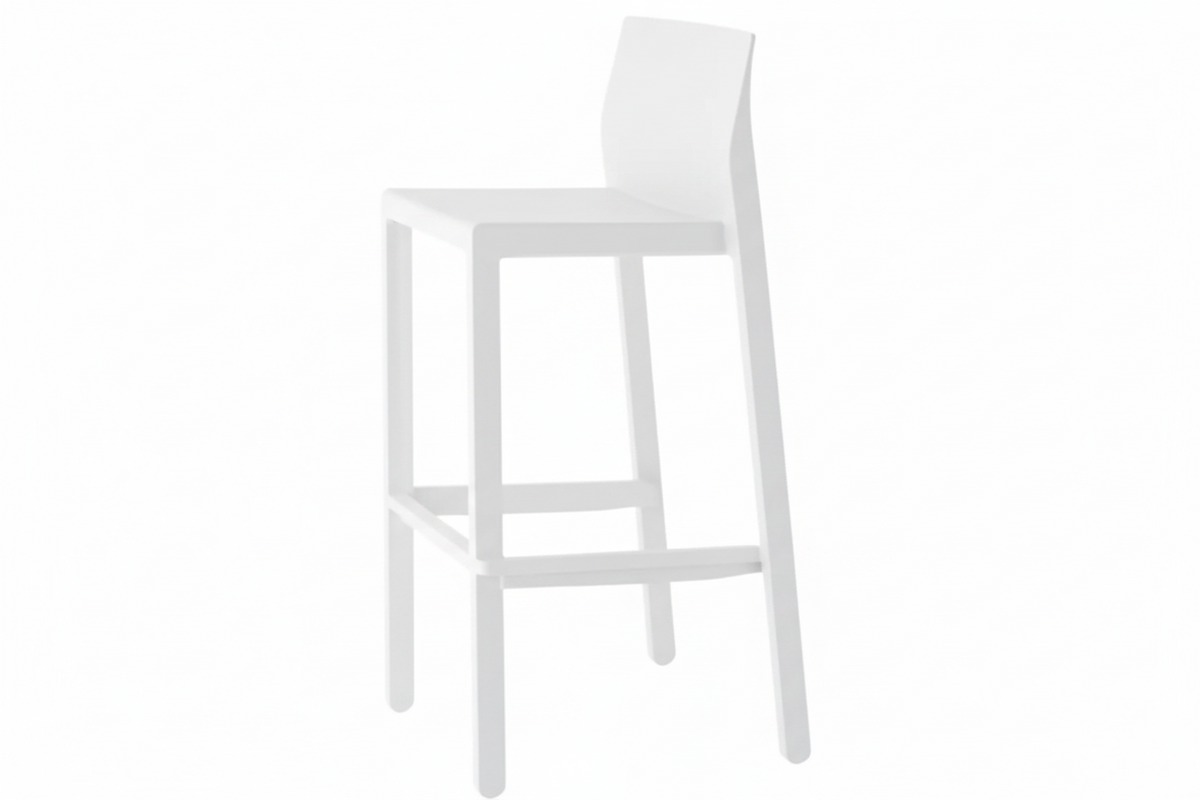 Sgabello kate colore bianco