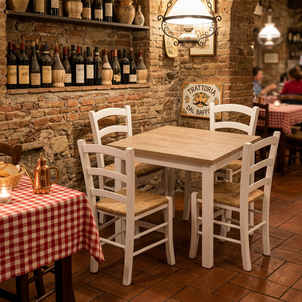Set rimini tavolo e sedie vintage
