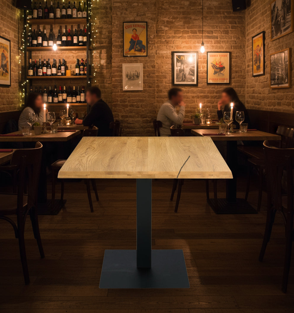 Tavolo bar ristorante base centrale quadrato 80x80 pesaro