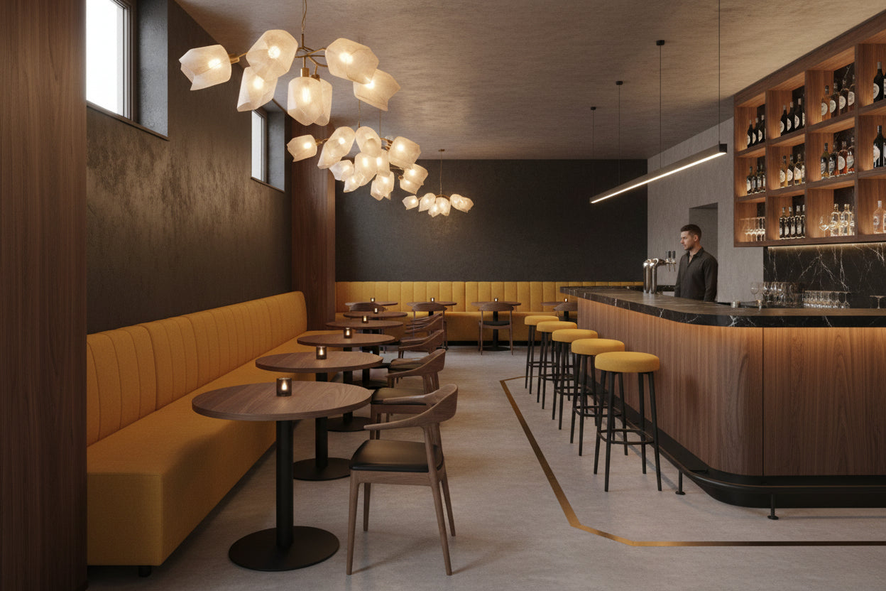 Divano Disco - Rivestimento in Ecopelle per Contract