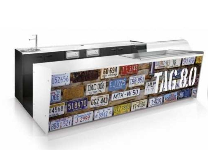 Bancone Bar Completo 3 Metri Linea Start Up - Attrezzatura Professionale Chiavi in Mano