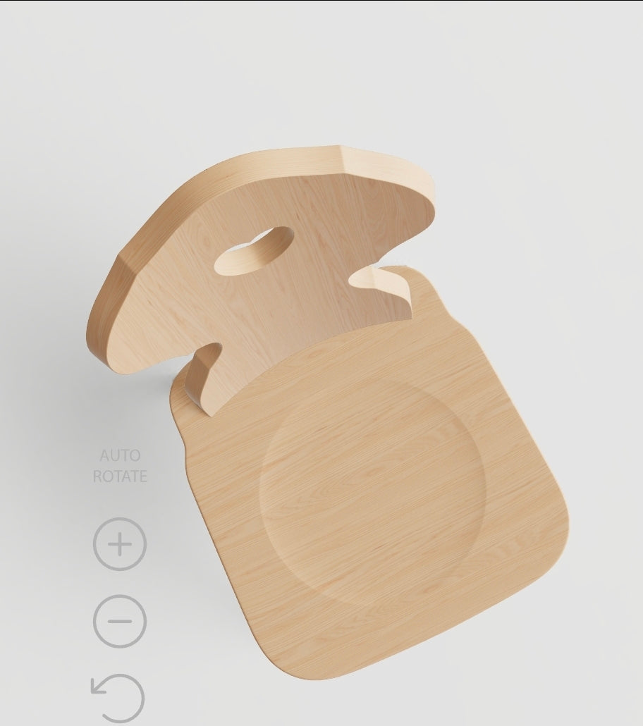 Sedia tirolese Monaco con cuore - rovere naturale