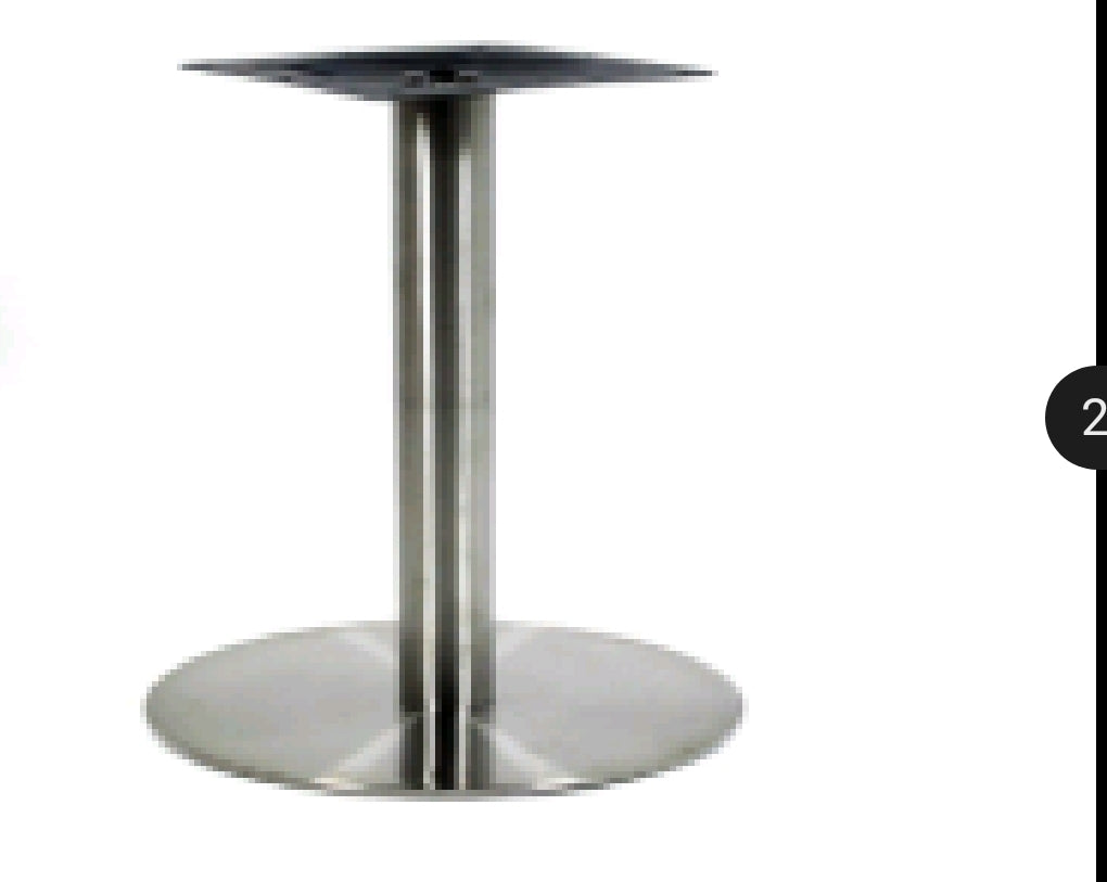 Basamento tavolo per ristoranti campobasso in resina con rivestimento silver