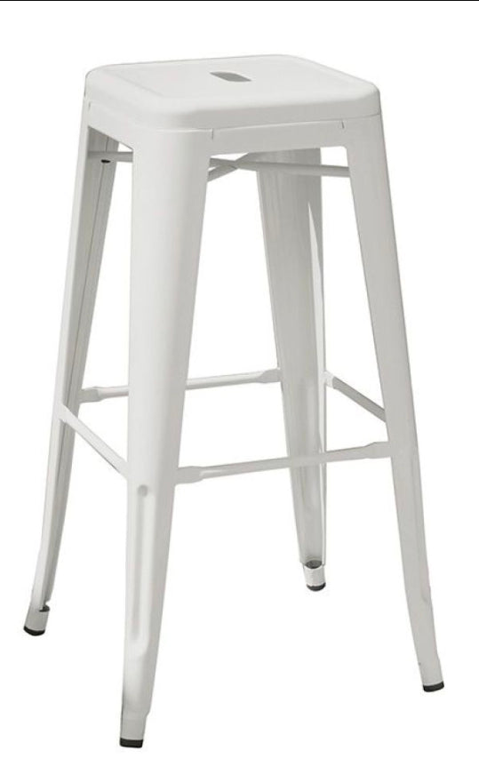 Sgabello da bar in lamiera galvanizzata