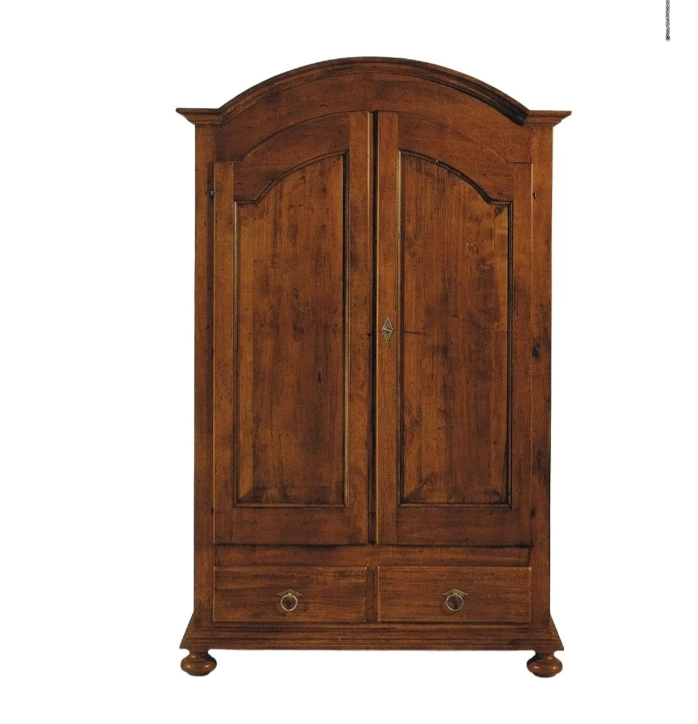 ARMADIO ARTE POVERA 2 PORTE GENDARME IN LEGNO TINTA NOCE 125x60x200 (245)