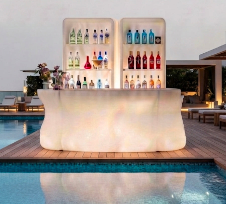 Bancone Luminoso con Alzate per Cocktail Bar – Lavello e Vasca Ghiaccio