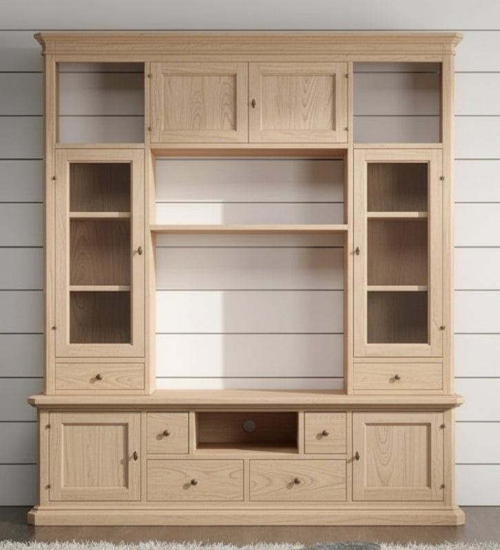 Libreria Smontabile Art. 166/A - Legno Massello finitura grezzo